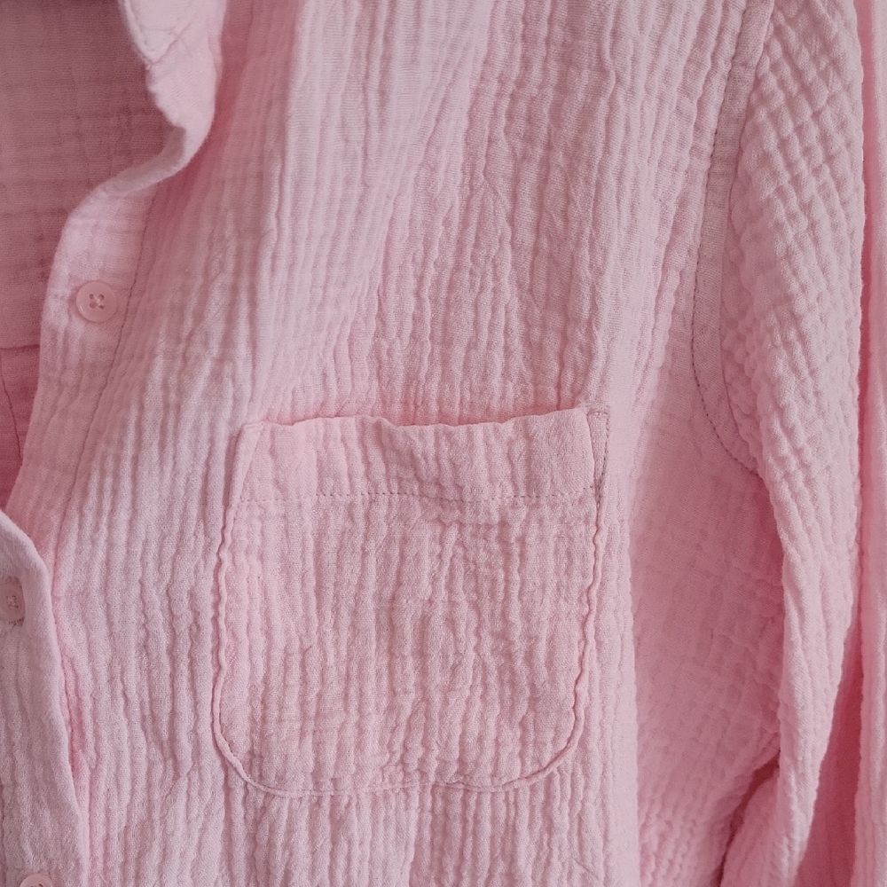 Nine West Lightweight Button Down Shirts in Light Blue and Pink - Picture 7 of 9
